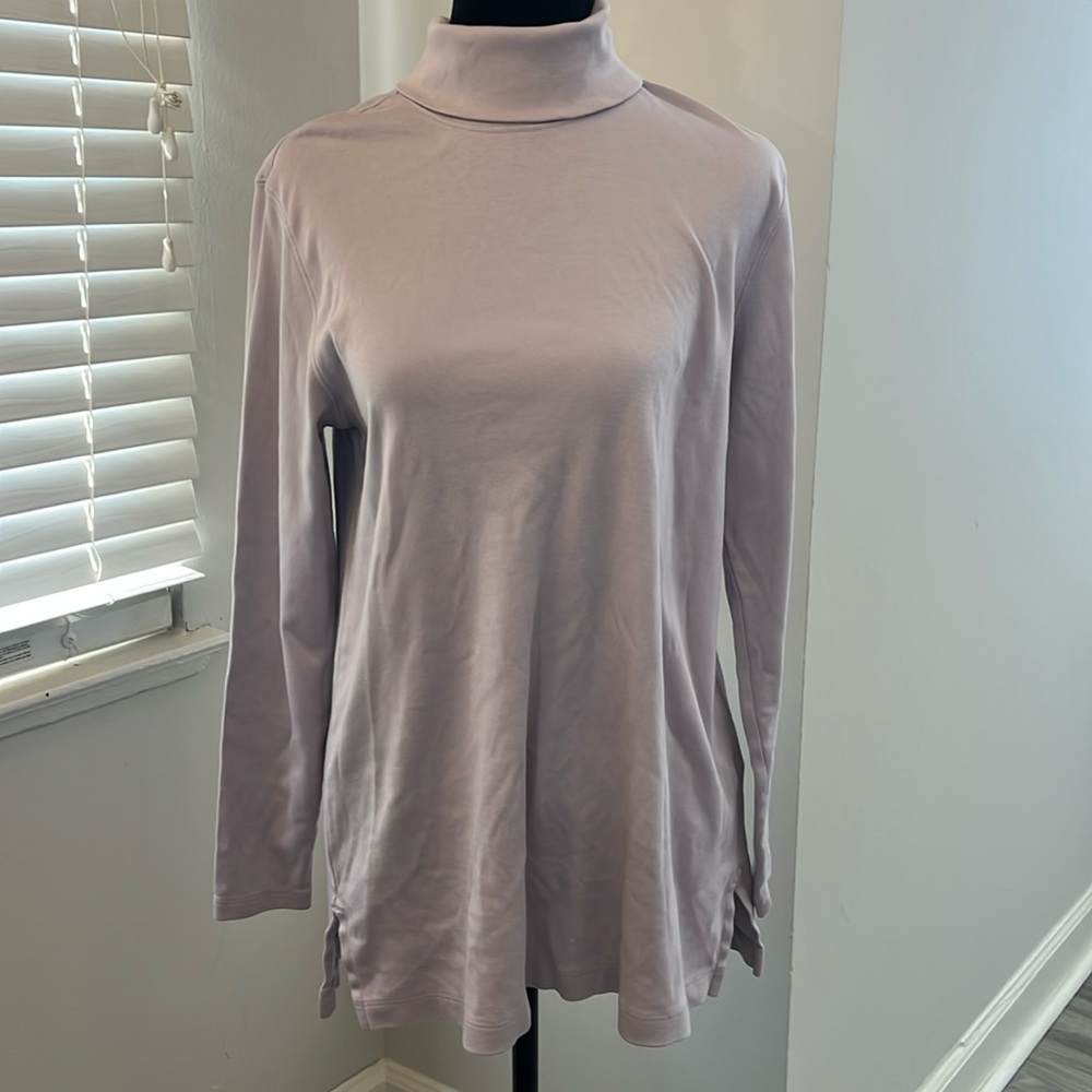 Very light purple turtle neck